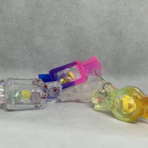 ハロウィンキャンディのキーホルダー（レジン＆ビーズ）Halloween Candy Keychain (Resin & Beads)
